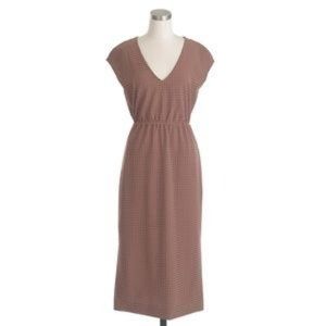 J. Crew Drapey Perforated Midi Dress - Mauve